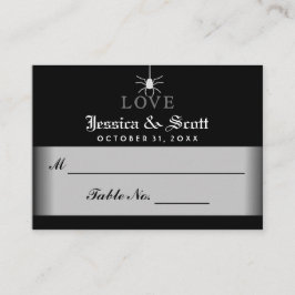 Tarjetas de asiento para Boda de araña de Hallowee