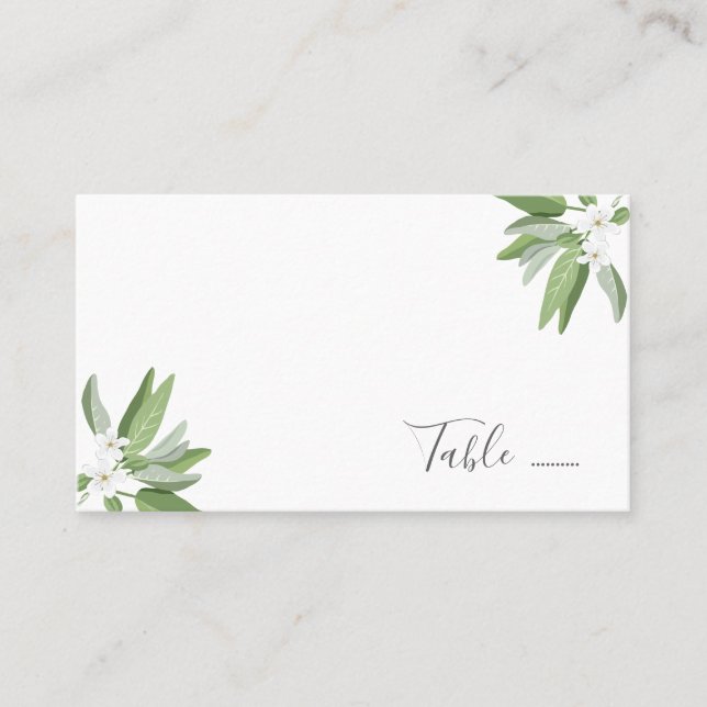 Tarjetas de asiento para Boda Scarborough Sage (Anverso)