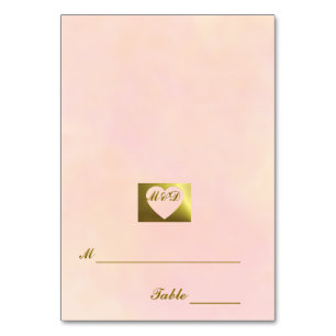 Tarjetas de asiento para bodas   Conjunto rosa pál