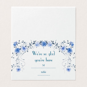 Tarjetas de Asiento para Invitados de Boda con Flo