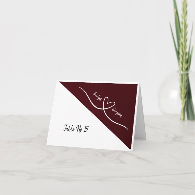 tarjetas de asiento para invitados elegantes de co (Anverso)