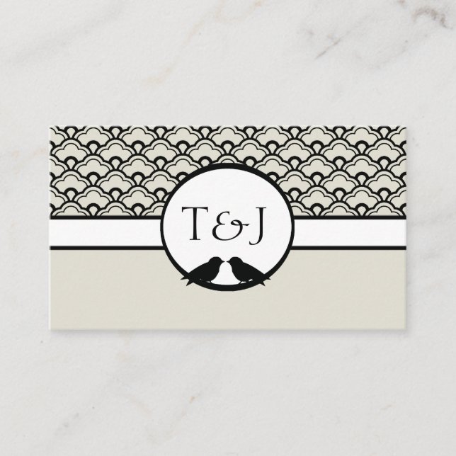 Tarjetas de Asiento para Recepción de Pájaros de A (Anverso)