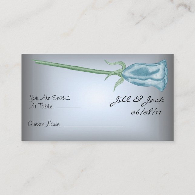 Tarjetas de asiento para Rosas azules (Anverso)