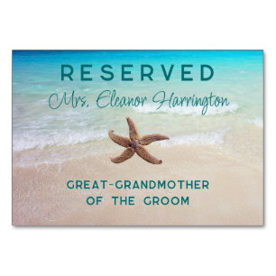 Tarjetas de asiento reservadas para bodas de desti