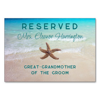 Tarjetas de asiento reservadas para bodas de desti