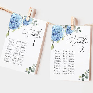 Tarjetas de Asientos con Número de Mesa de Hortens