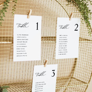 Tarjetas de Asientos de Boda Modernas