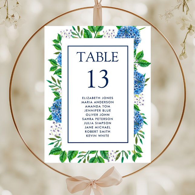 Tarjetas de Asientos de Hortensias Azules para Bod (Subido por el creador)