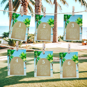 Tarjetas de Asientos para Boda Tropicales para Bod