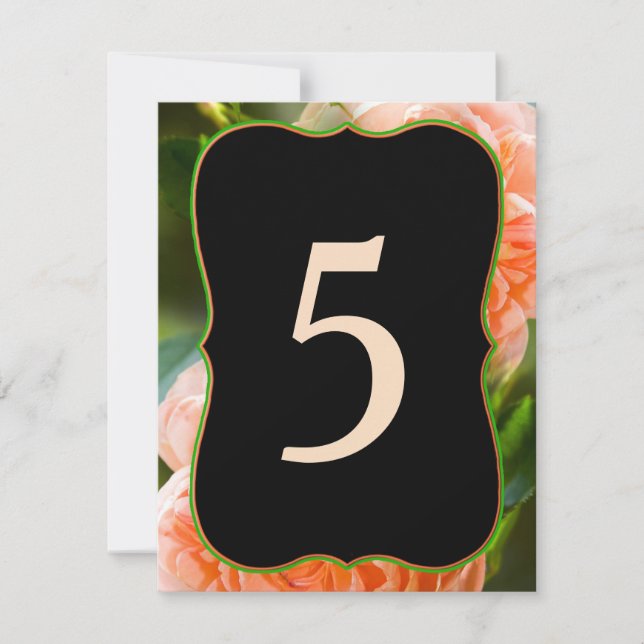 TARJETAS DE ASIGNACIÓN DE MESA - CAMBIAR NÚMEROS E (Anverso)