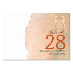 Tarjetas de asignación de número de tabla de boda