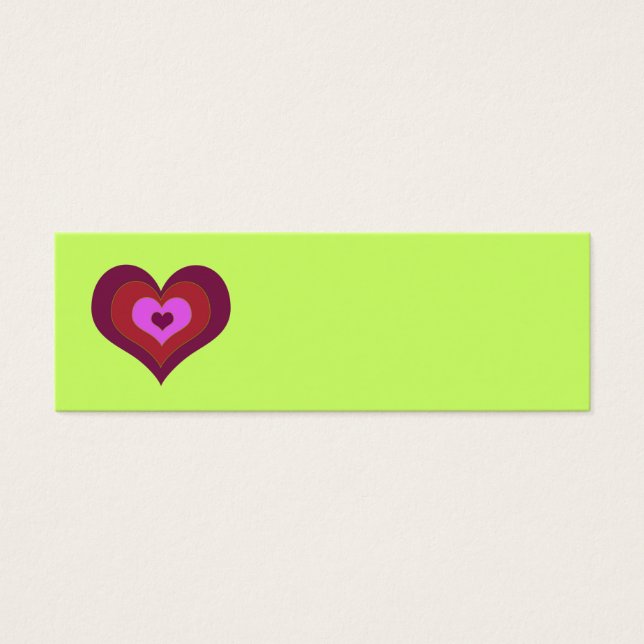 Tarjetas de asignación para anidar corazones (Frente)