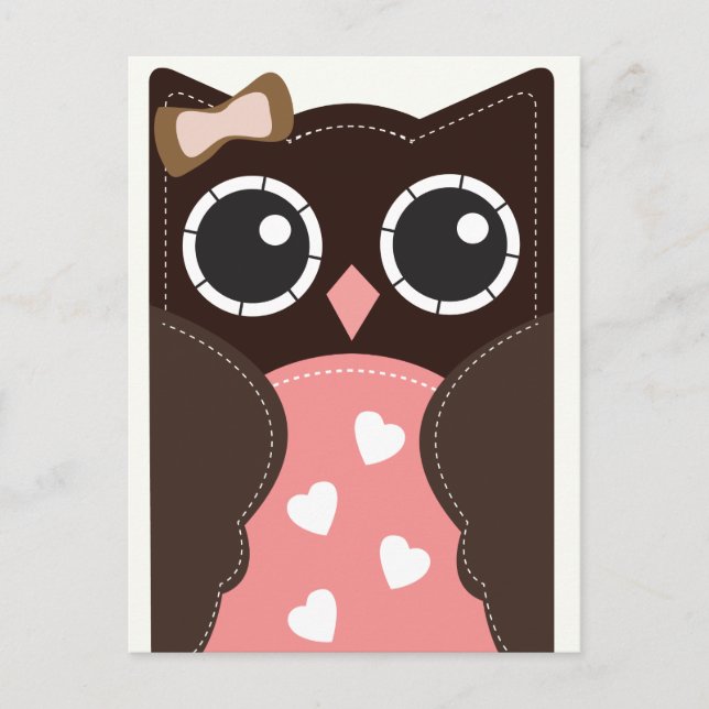 Tarjetas de aula de búho de San Valentín para niño (Anverso)