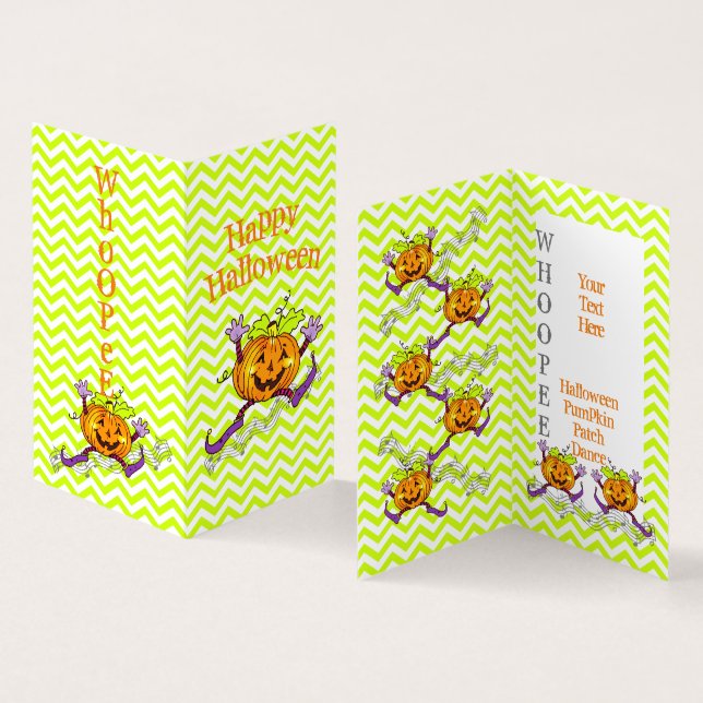 Tarjetas de aula de la Calabaza de Halloween con d (Interior y exterior)