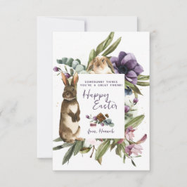 Tarjetas de aula de pascua para niños de conejo am