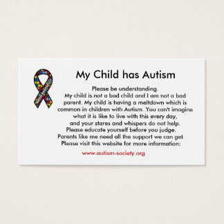Tarjetas de autismo