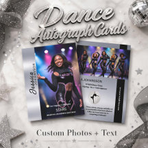 Tarjetas de Autógrafo del Equipo de Baile Studio D