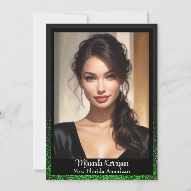Tarjetas de Autógrafo para Certamen Verde Brillant (Anverso)