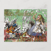 tarjetas de aventura de alice en el país de las ma