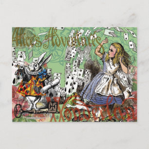 tarjetas de aventura de alice en el país de las ma