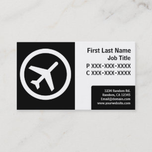 Tarjetas de avión sencillas y blancas modernas