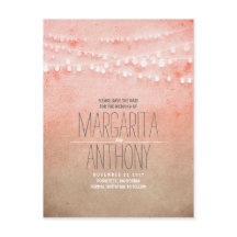 Tarjetas de aviso de ahorro elegantes rosa ombre