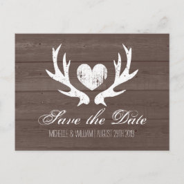 Tarjetas de aviso de boda con asta de ciervo de ca
