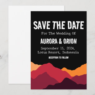 tarjetas de aviso de boda de camping "save the dat