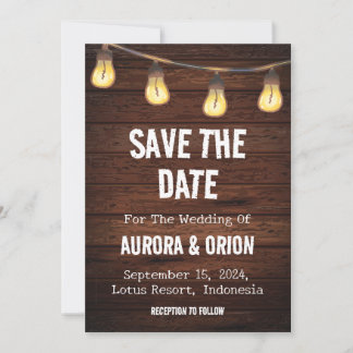 tarjetas de aviso de boda de camping "save the dat