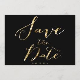 Tarjetas de aviso de boda negra elegantes