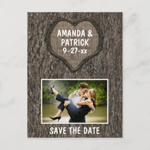 Tarjetas de aviso de Country Rustic con roble tall