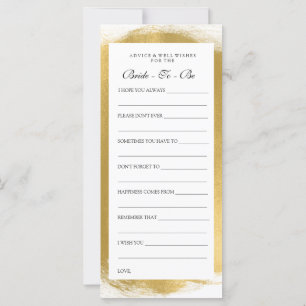 Tarjetas de aviso de ducha de novia con pinta de o