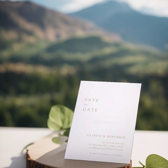 tarjetas de aviso de fecha de ahorro verde salvia  (Subido por el creador)