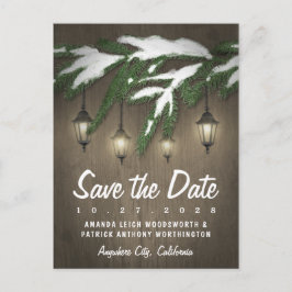 Tarjetas de aviso de fecha de bodas con farol de h