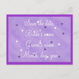 Tarjetas de aviso de fecha de bodas de Estrellas P