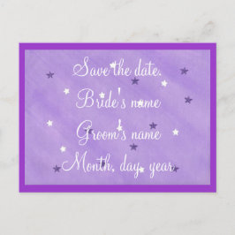 Tarjetas de aviso de fecha de bodas de Estrellas P