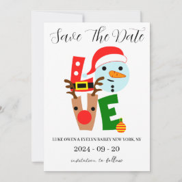 tarjetas de aviso de fecha de navidad rojas y verd