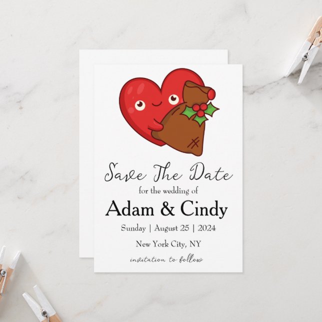 tarjetas de aviso de Navidad rojas y verdes para g (Anverso/Reverso In Situ)