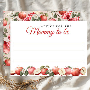 Tarjetas de Baby Shower de Apple rusticas para mam