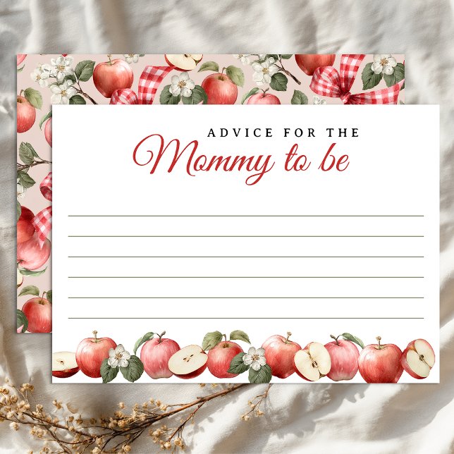 Tarjetas de Baby Shower de Apple rusticas para mam (Mommy to be card)