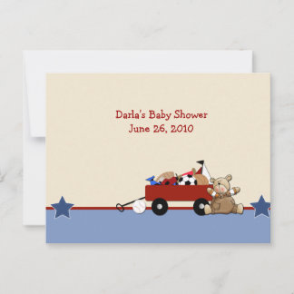 Tarjetas de Baby Shower de consejos de Red Wagon T