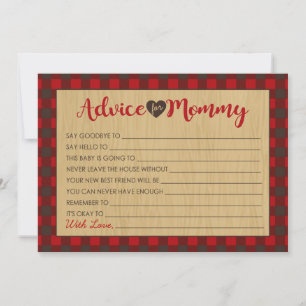 Tarjetas de Baby Shower de Lumberjack Red Flannel