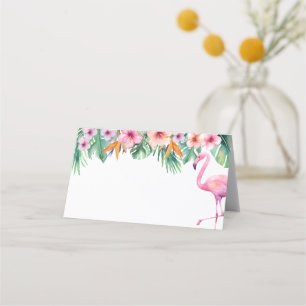 Tarjetas de Baby Shower Flamingo Tropical - En bla