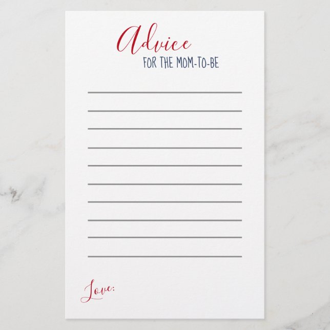 Tarjetas de Baby Shower Nautical Red White Stripe (Anverso)