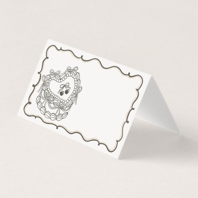 Tarjetas de Bachelorette Place de la Cocina Beige  (Anverso)