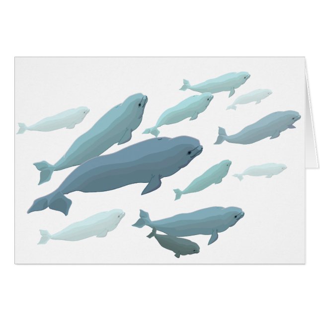 Tarjetas de ballena Tarjetas de arte de ballena Be (Anverso (Horizontal))