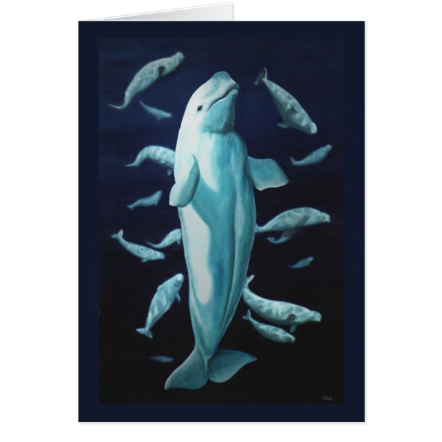 Tarjetas de ballena Tarjetas de arte de ballena Be (Frente)