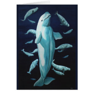 Tarjetas de ballena Tarjetas de arte de ballena Be