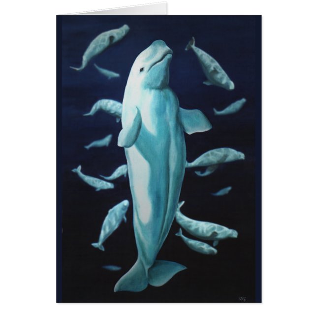 Tarjetas de ballena Tarjetas de arte de ballena Be (Frente)