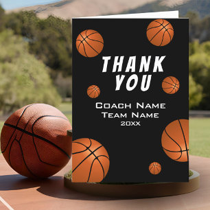 Tarjetas de baloncesto Gracias entrenador
